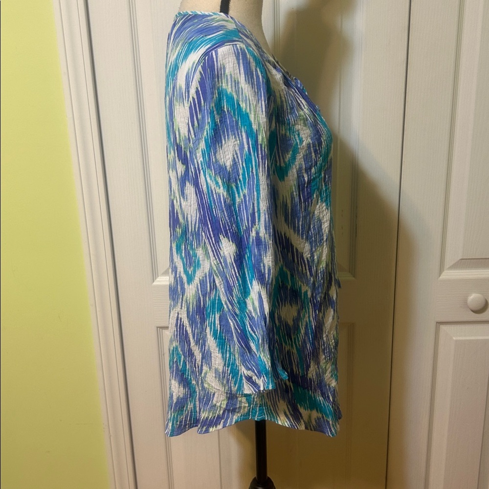 Ruby Rd. Multicolor Abstract Blouse - image 4